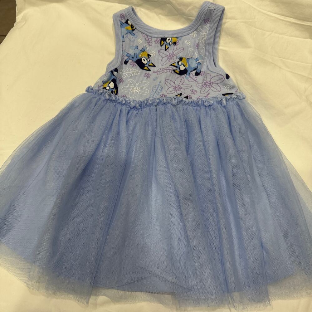 BLUEY Size 2T Dress Sleeveless Top Full Skirt With Netting 
0199